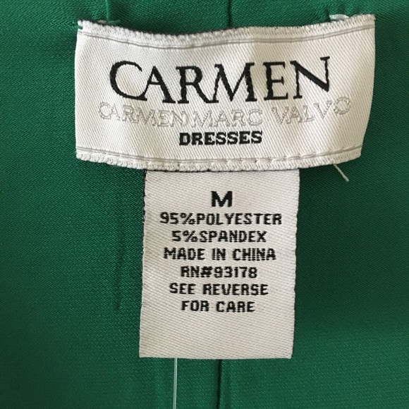 Carmen Marc Valvo green dress - NWT - Picture 7 of 8